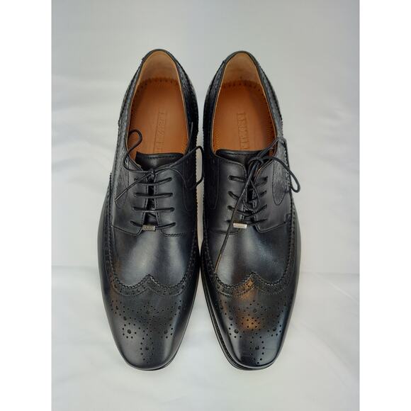 Leizilei Superb Derby Black Oxford Leather Lace-Up Wingtip Men\'s Dress Shoe 6 main image 7
